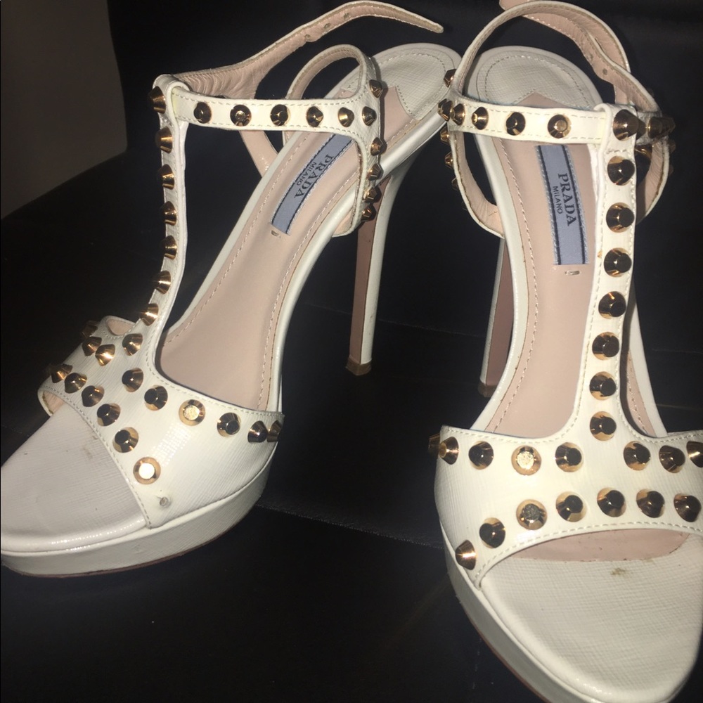 Prada Milano Studded Heels