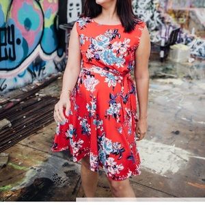 Tahari Faux Wrap Dress