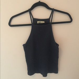 A&F Ribber Halter Crop Top