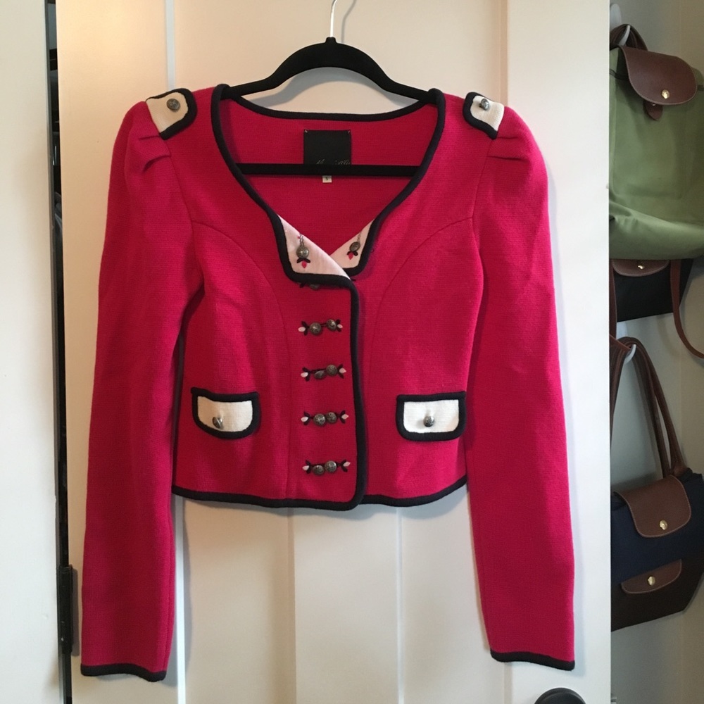 Mcginn Cropped Military Style Jacket size S