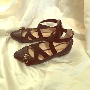 Black ballerina nine west flats
