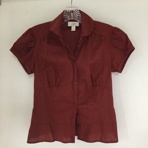 Ann Taylor Loft short sleeves blouse size 0