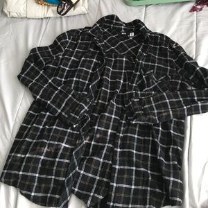 Black plaid flannel