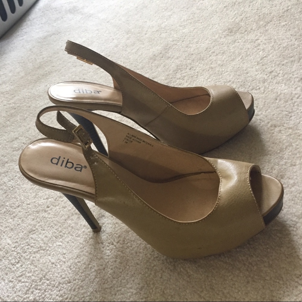 Platform leather heels