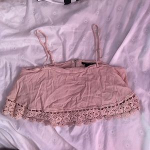 Blush pink cropped top