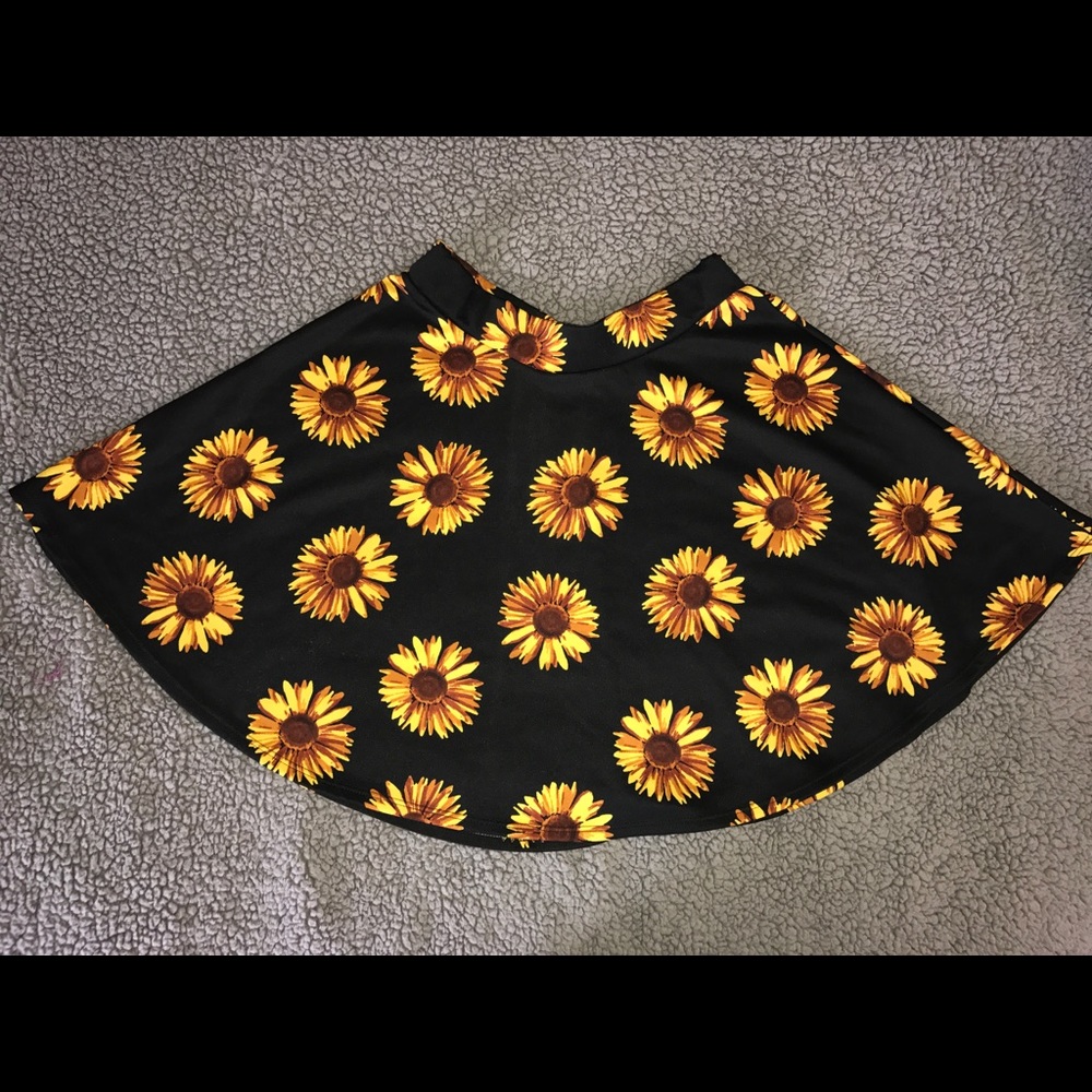 Sunflower skater skirt