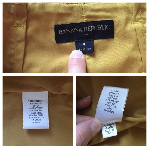 BANANA REPUBLIC Mustard Gold Belted Mini Skirt 4 - Picture 4 of 7
