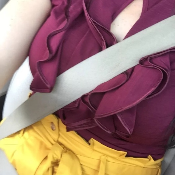 BANANA REPUBLIC Mustard Gold Belted Mini Skirt 4 - Picture 7 of 7