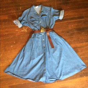 Chambray shirt dress