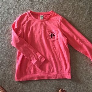 Hot pink crew neck sweatshirt