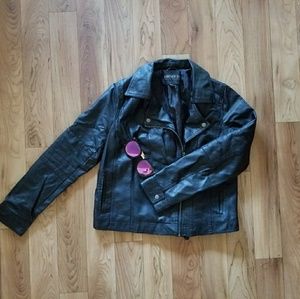 NWOT Forever 21 plus size black pleather jacket