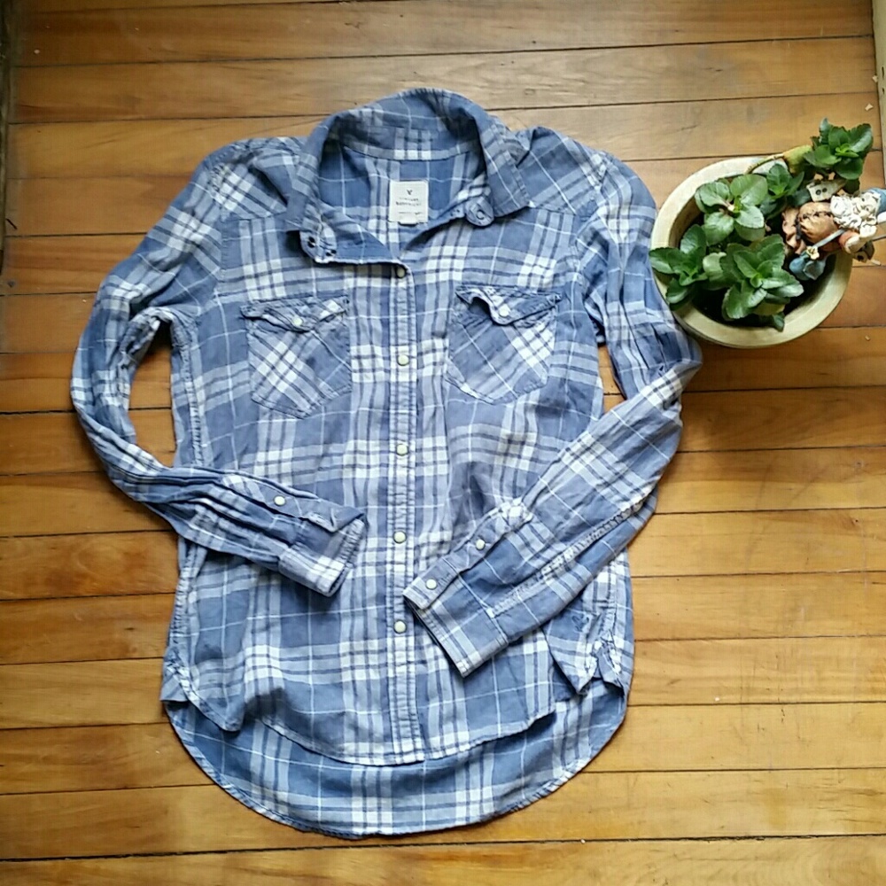 American Eagle Vintage Boyfriend Flannel-Style