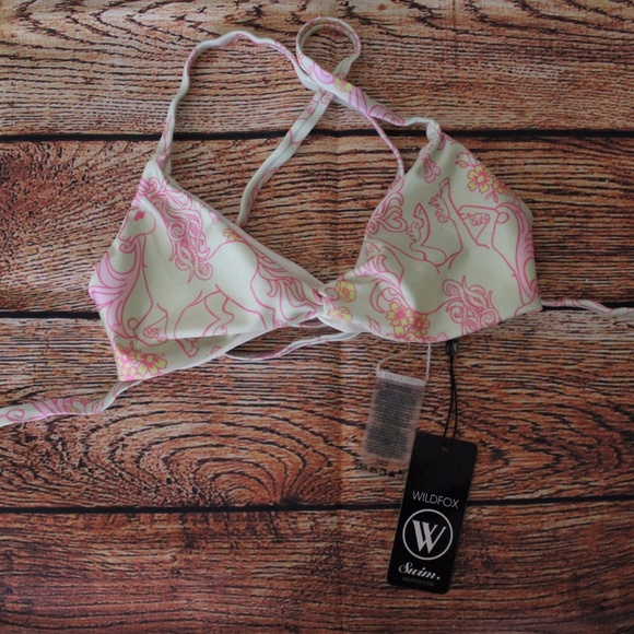 SMALL Wildfox Vintage Unicorn Bikini Top OBO - Picture 4 of 4