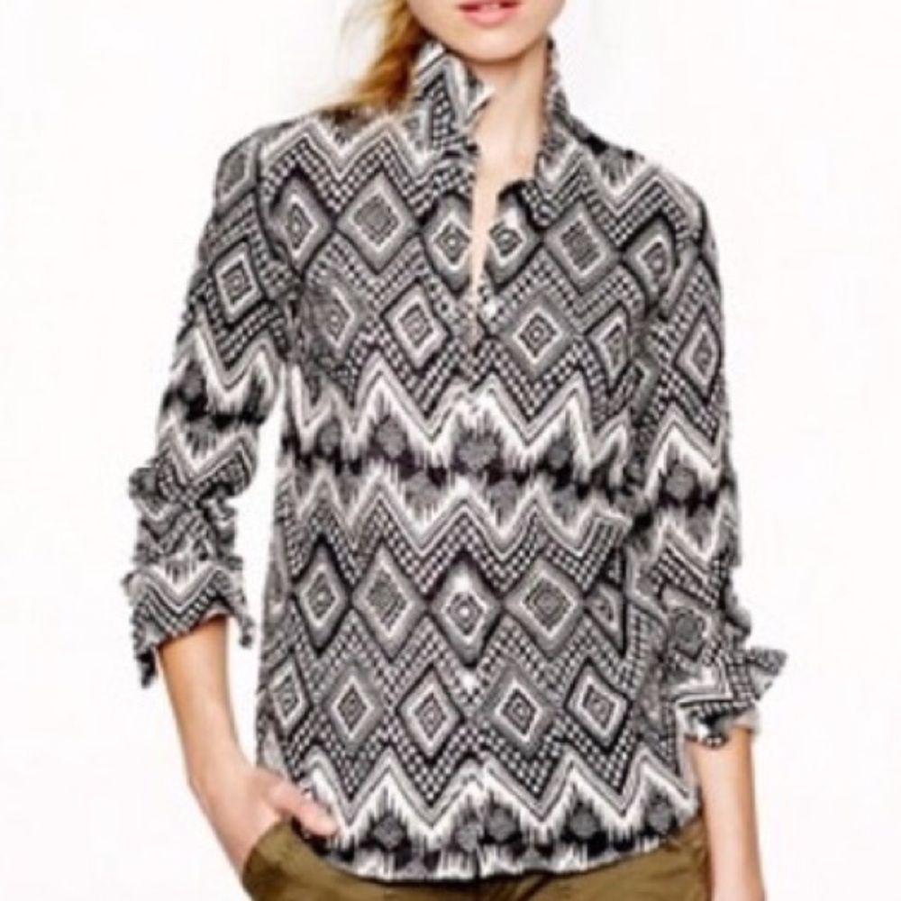 Jcrew ikat shirt