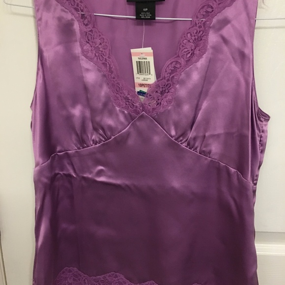 Women's Silk Tank Shell Lavender 10P - Picture 6 of 6