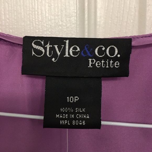 Women's Silk Tank Shell Lavender 10P - Picture 2 of 6