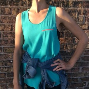 Prabal Gurung for Target Teal Green Sleeveless Top