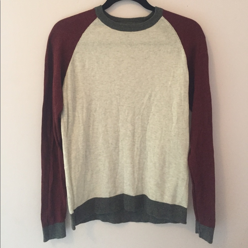 Zara Raglan Baseball Sweater