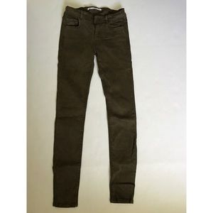 Zara olive skinny jeans