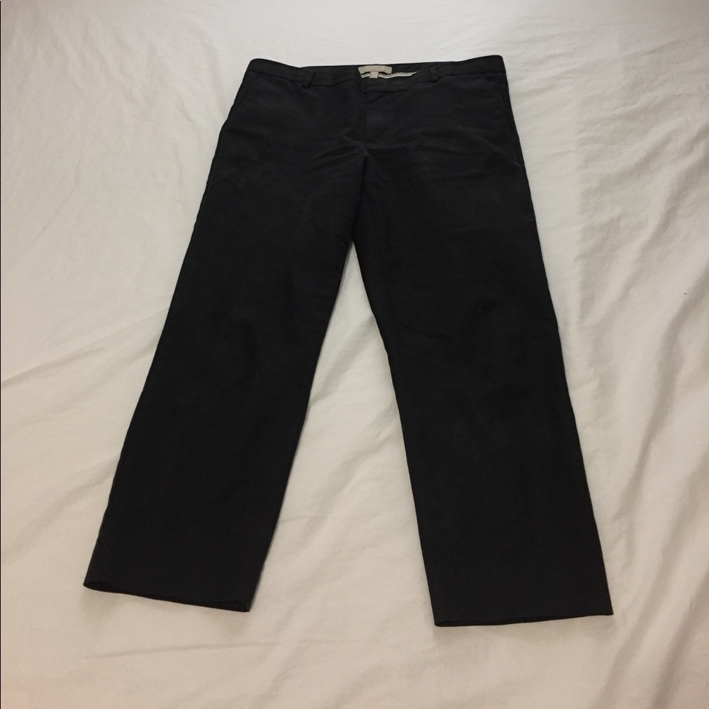 Banana Republic Cropped Dress Pants - Matte Black.