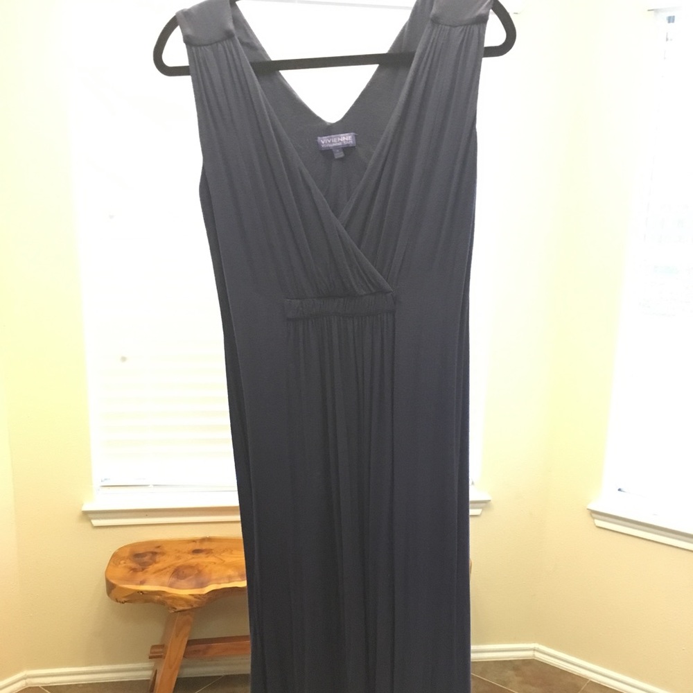 Navy blue maxi dress