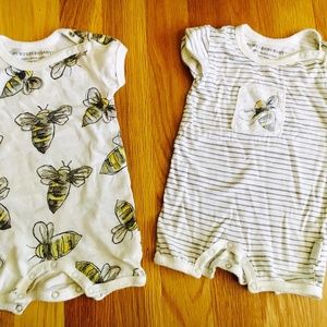 Precious Gender-Neutral Burt's Bees NB onesies