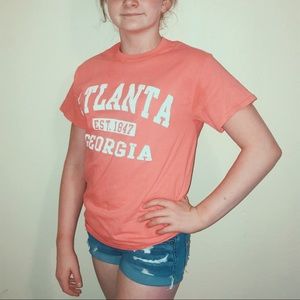 peach colored atlanta tee