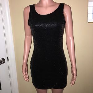 Crystal Doll Sparkling Black Dress