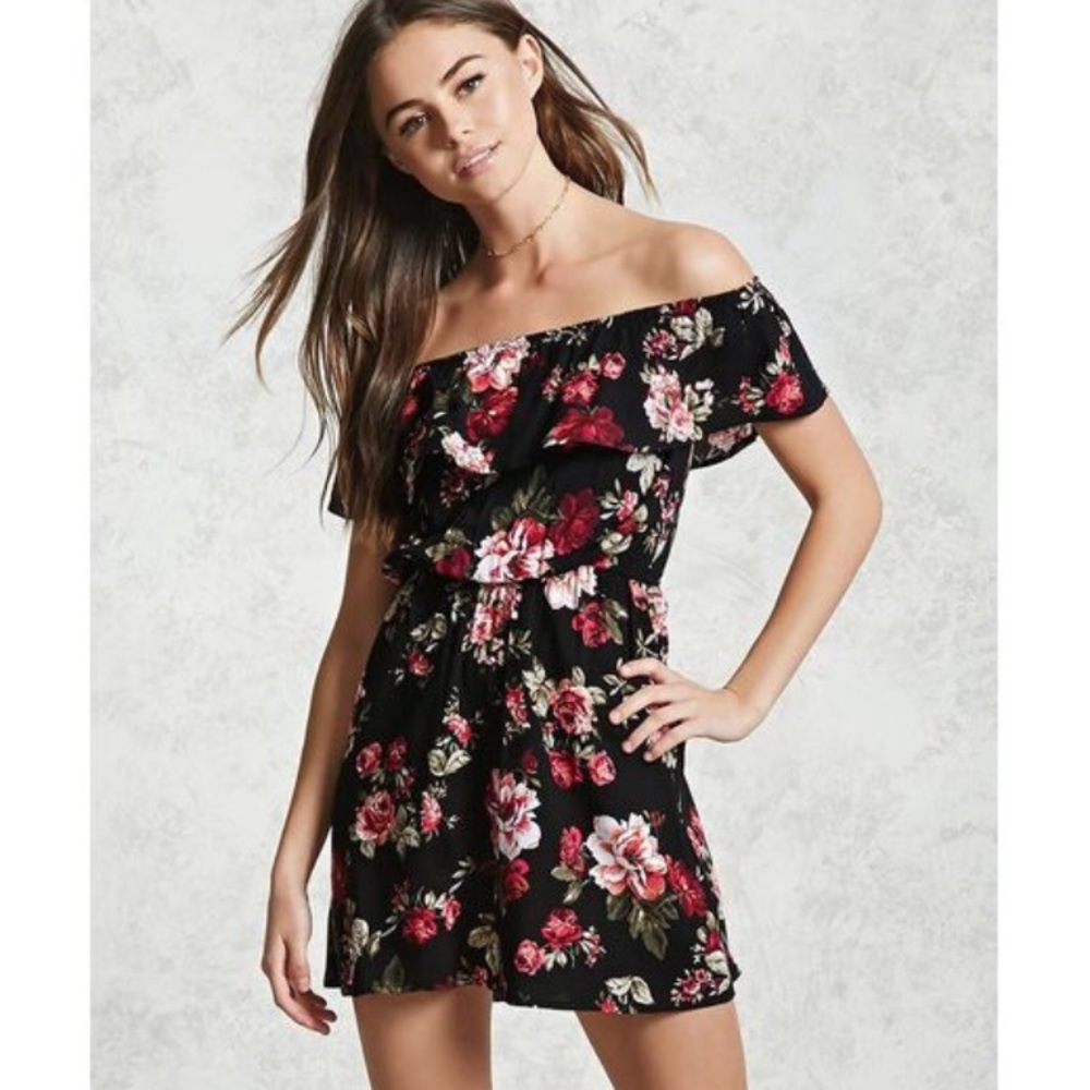 Forever 21 Off the shoulder dress- Floral
