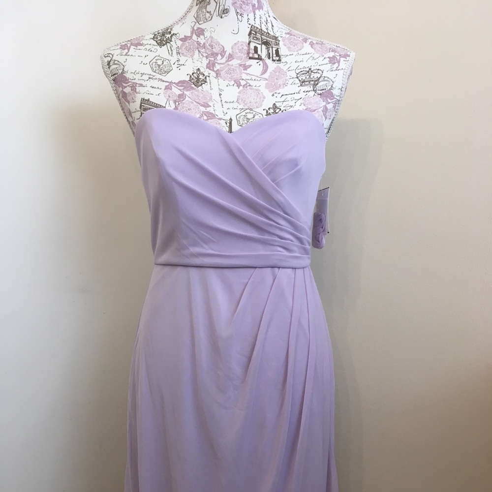Lavender David's Bridal dress