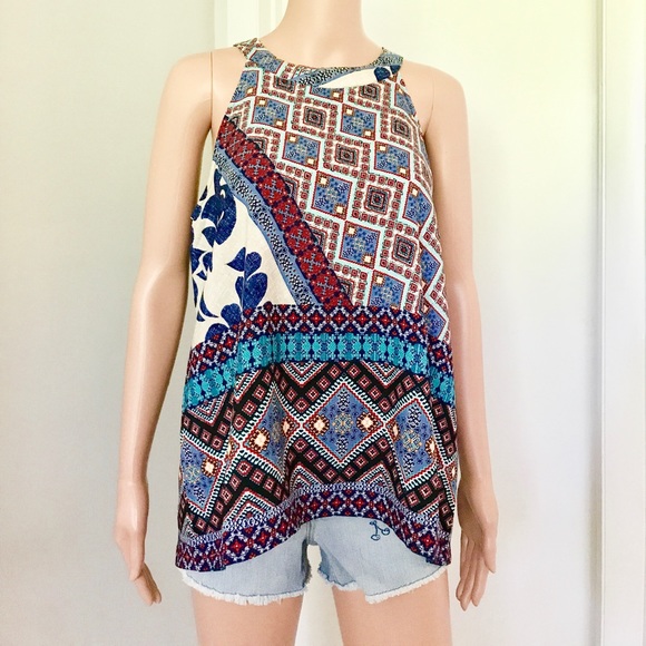 Monteau Tops - [Monteau] Juniors Abstract Print Top NWT 01