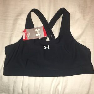 Cross Back Under Armour Black Sports Bra Large