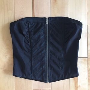 Bebe Zippered Bustier Corset Top