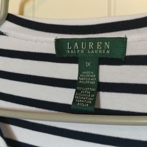 Navy and white stripes blouse