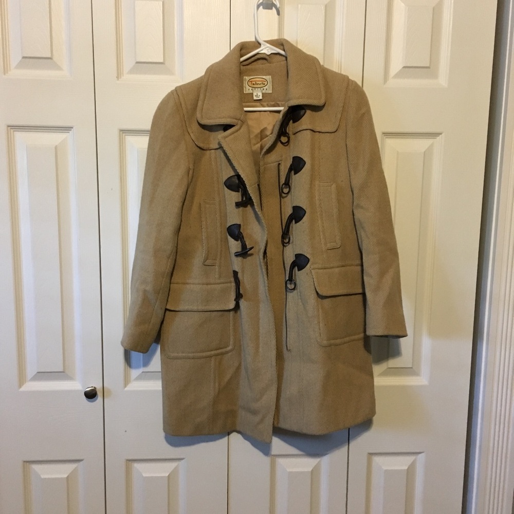 Talbots camel wool winter toggle coat