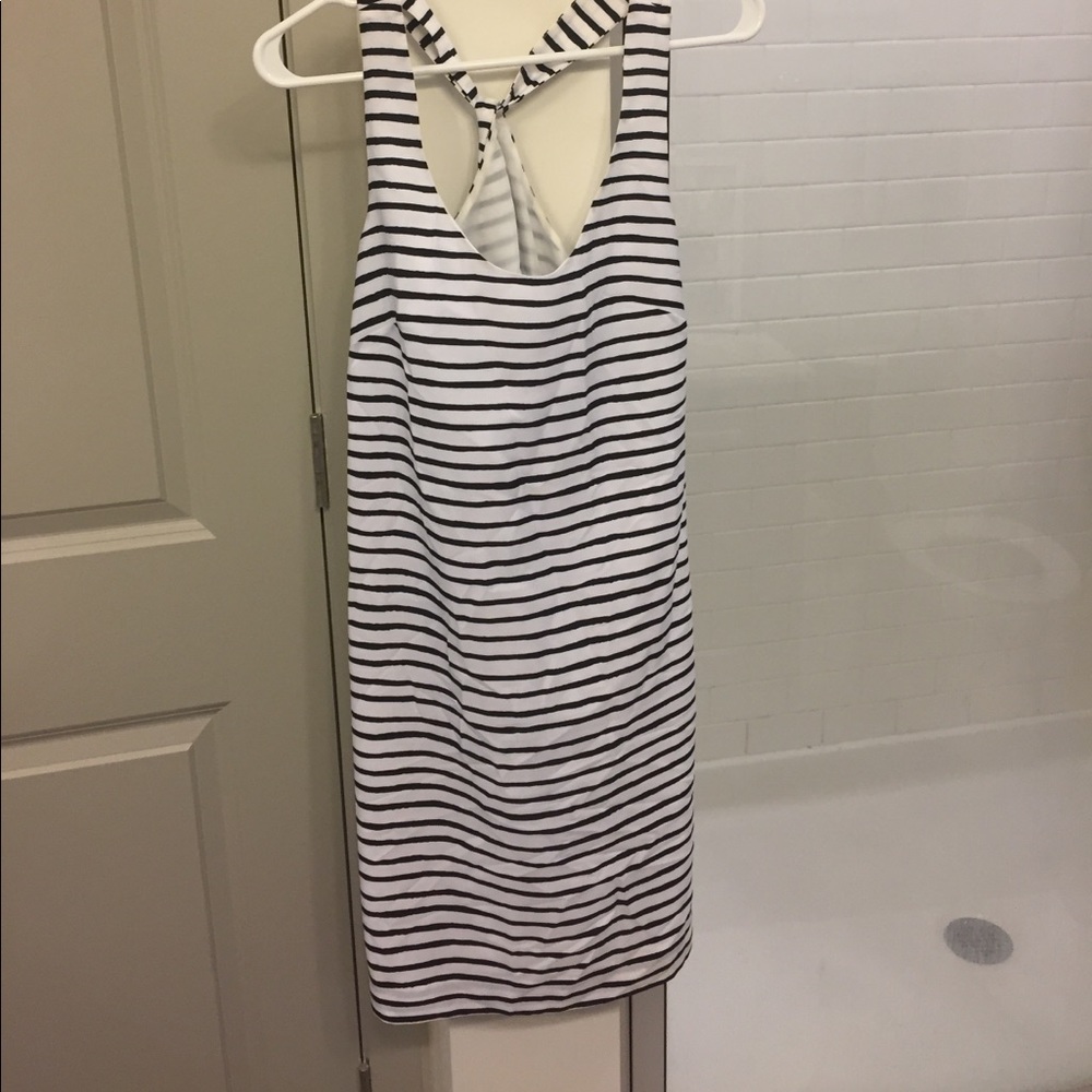 J crew striped black/white dress