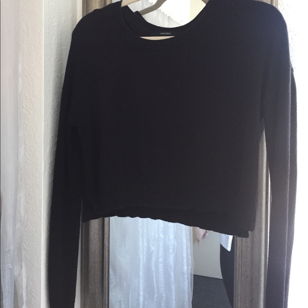 forever 21 black crop top