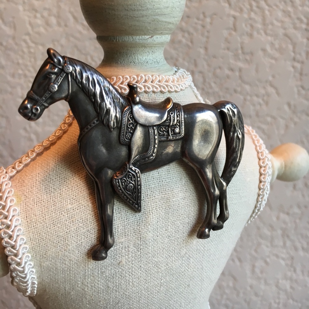 Vintage horse brooch
