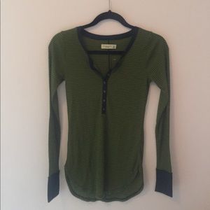 A&F Striped Henley (NWOT)