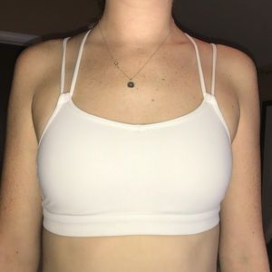 Size 6 White Lululemon sports bra
