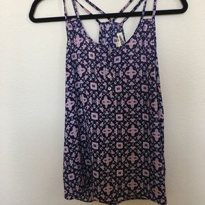 ✨Cute boho blouse in navy and pink✨