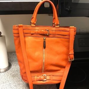 Orange Michael Kors Leather bag-excellent