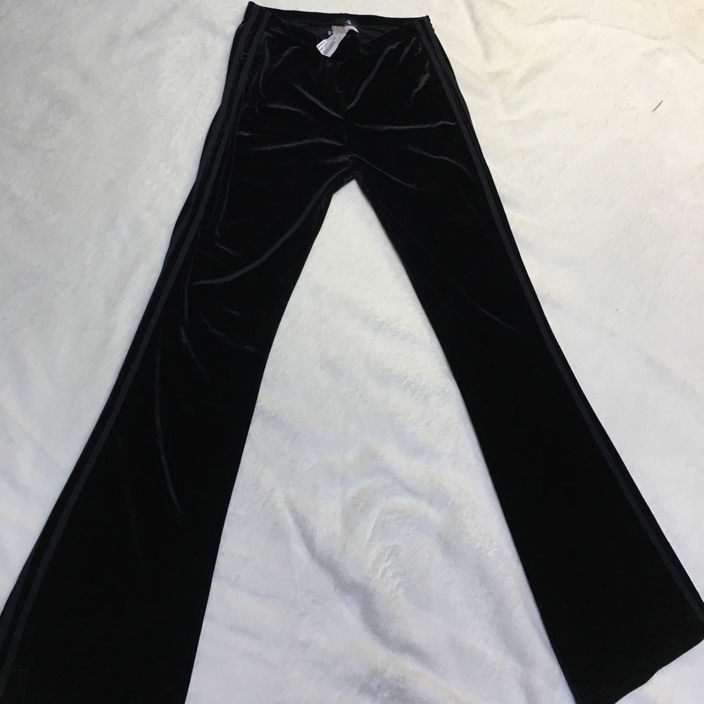 Velour look sweat pant