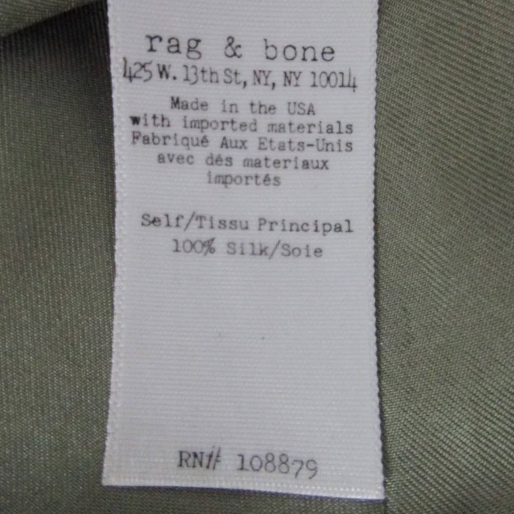 nwot rag&bone 100% silk twill tie-front ayon dress - Picture 5 of 8