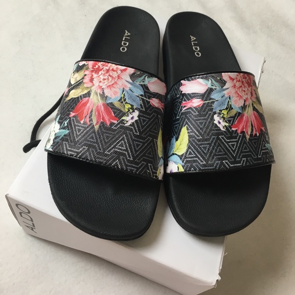 aldo shoes floral chaerien slides poshmark
