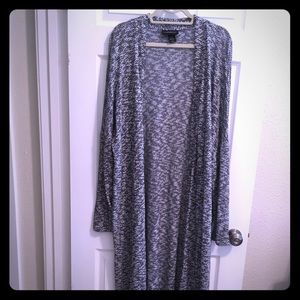 Lane Bryant Heather Gray Ankle Length Open Duster