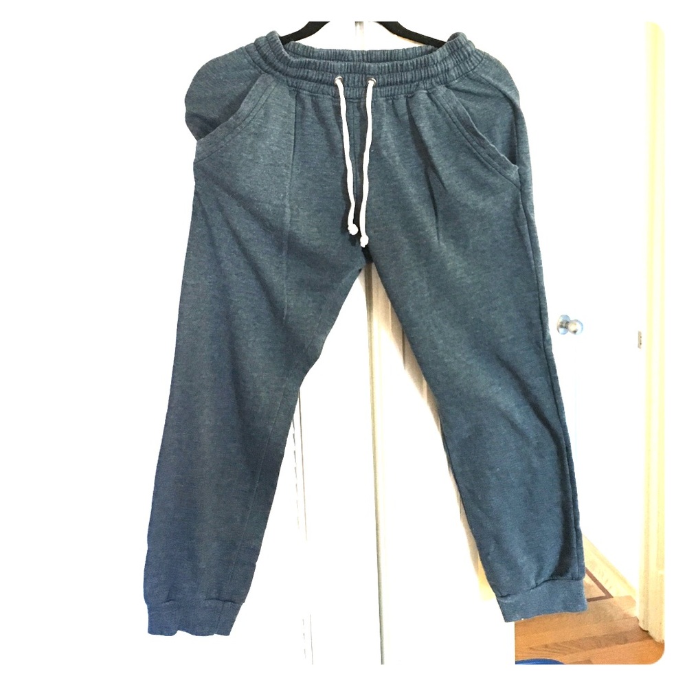 dark teal/blue sweatpants