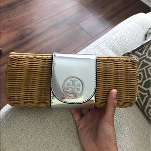 Tory Burch Rattan Clutch