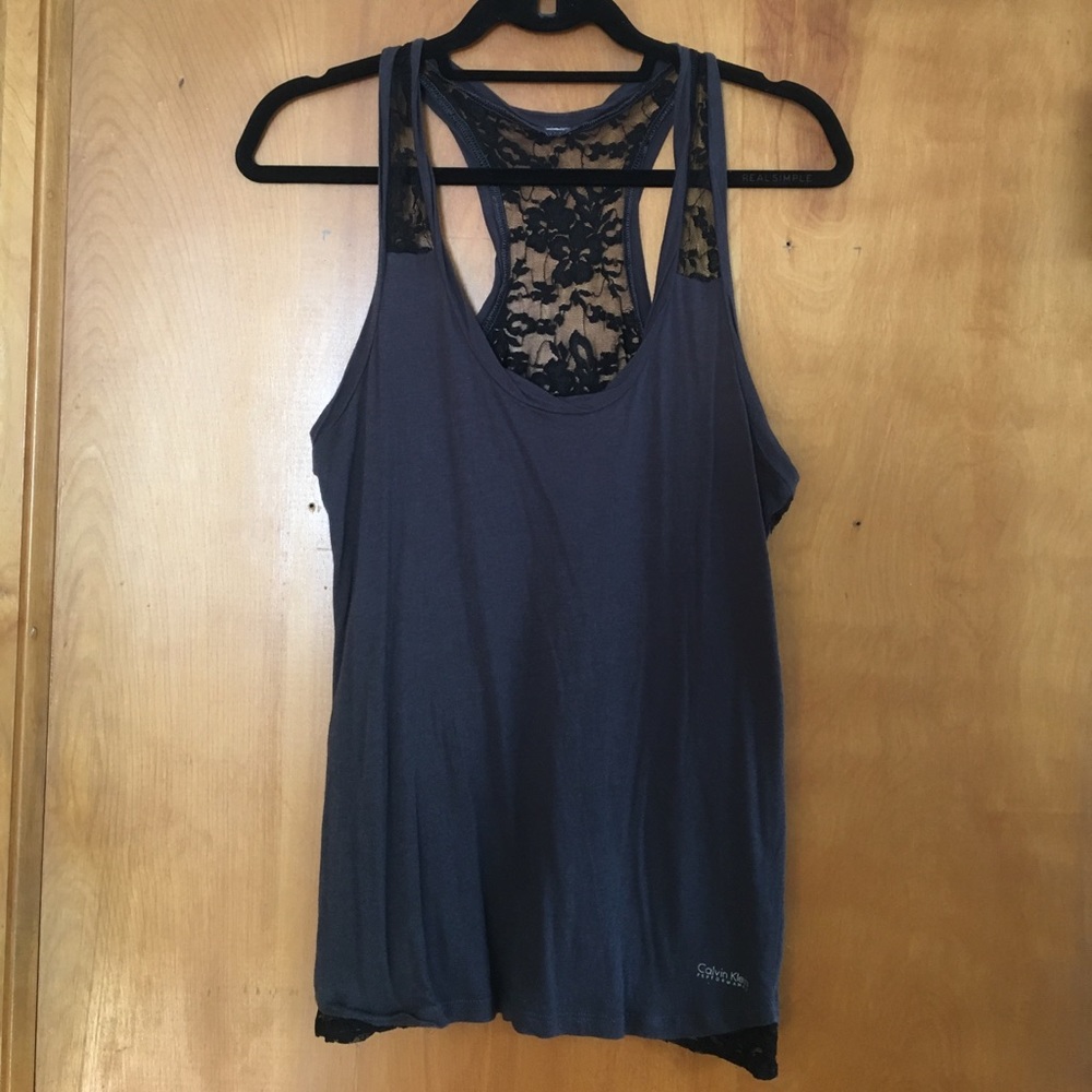 Calvin Klein Performance lace racerback tank