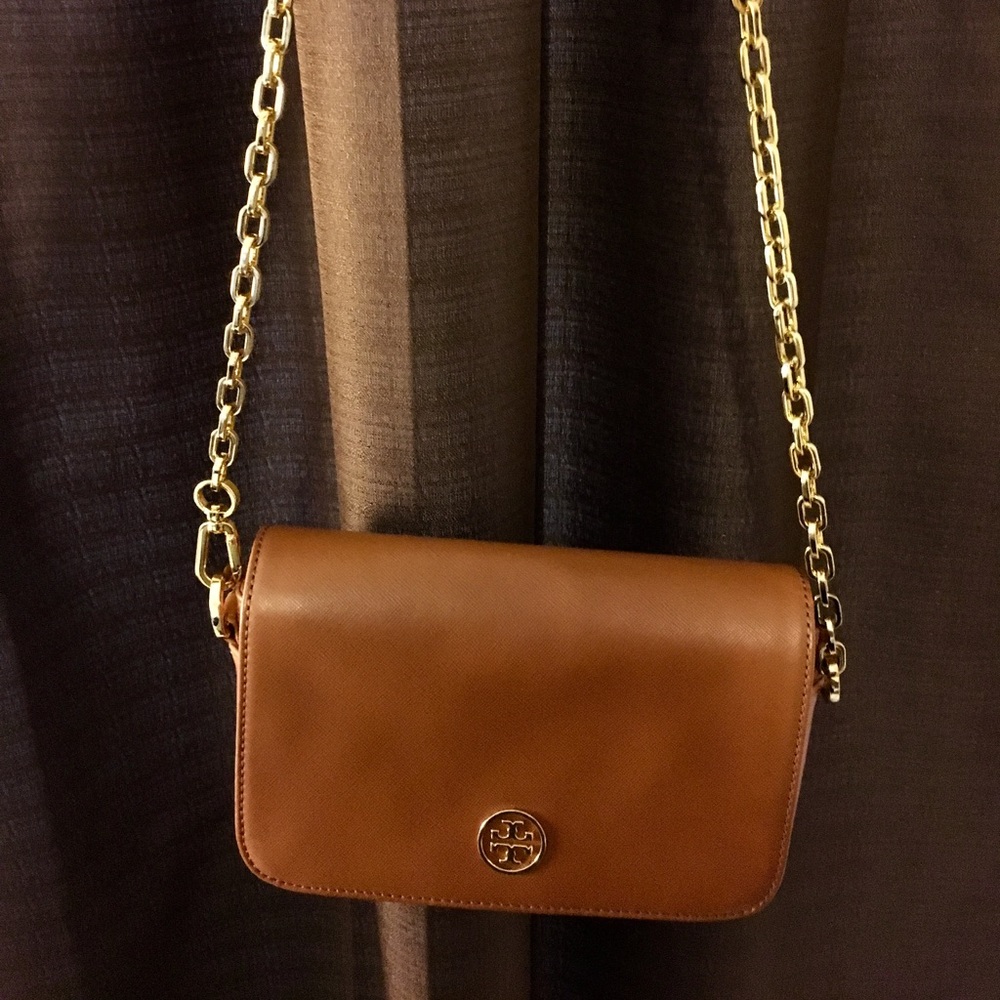 Tory Burch Robinson Mini Leather Crossbody Bag